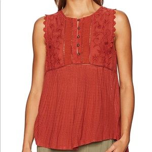 NWT Lucky Brand Women's Embroidered Tank Top